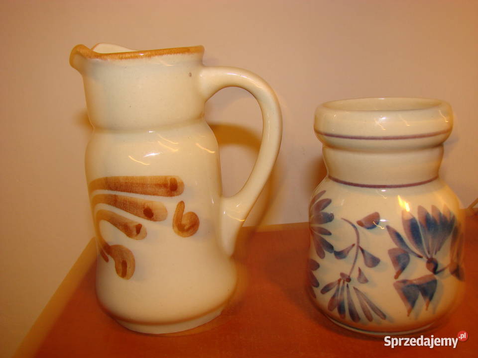 Bolesłąwiec fajansowy dzbanek wazonik