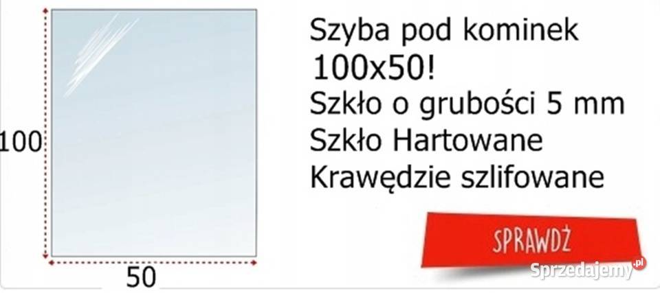 SZYBA HARTOWANA PODSTAWA POD PIEC KOMINEK 80X60