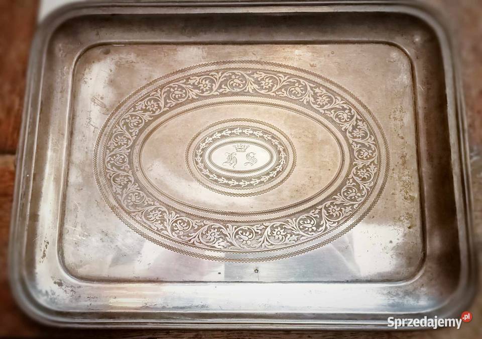 Srebrna taca Minerwa Franca XIX w