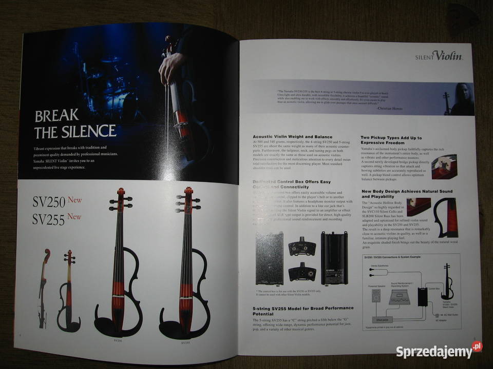 Yamaha Strings Silent Series Violin Viola Cello Instrumenty smyczkowe Kępice sprzedam
