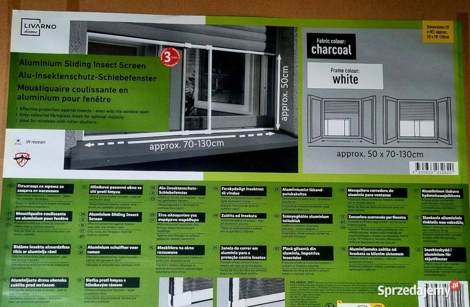 Moskitiera rozsuwana na okno 2 pasuje do Świętochłowice sprzedam