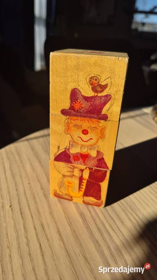 Vintage drewniane klocki puzzle Klauni Mertens Pozostałe Gdańsk