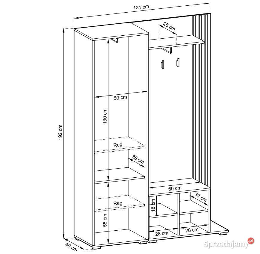 Garderoba kolor biały Nelly 192cm Zamość sprzedam
