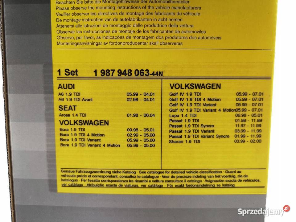 ZESTAW ROZRZĄDU BOSCH VW GOLF IV PASSAT B5 19