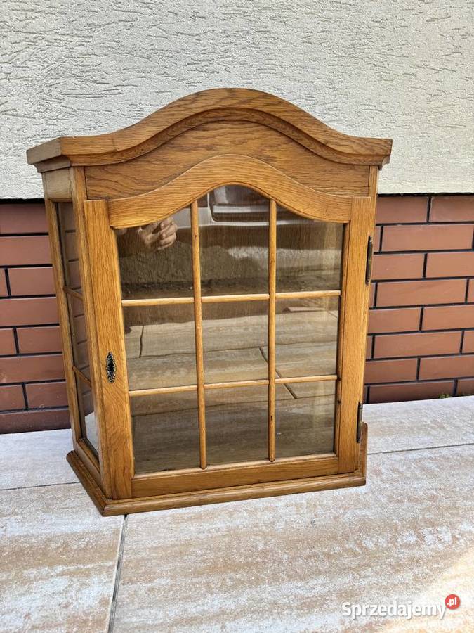 Witrynka ścienna wisząca stylowa dębowa półka Sulbiny