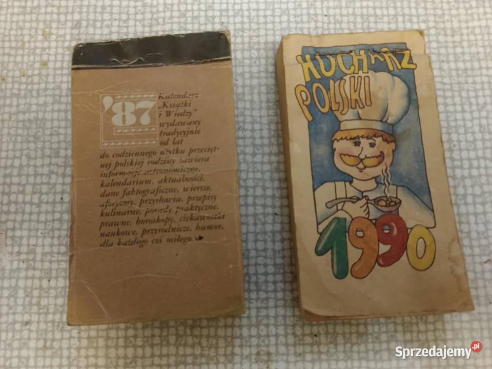 Kalendarz zrywany z 1987r i 1990 r kolekcjonerów Będzin