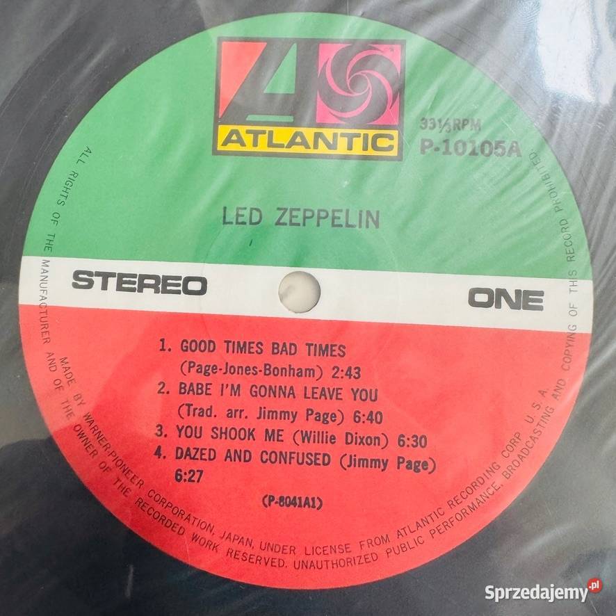 Led Zeppelin Led Zeppelin EXEX Japan Obi LP 1976 pomorskie Gdańsk