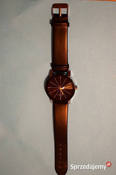 Zegarek damski quartz czarny z złotawymi
