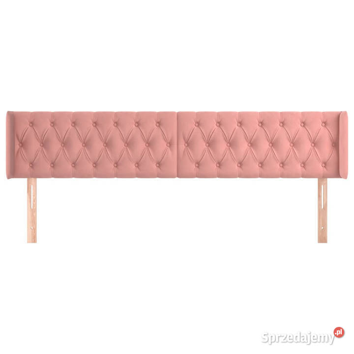 Zagłówek uszak różowy 203x16x7888 aksamit