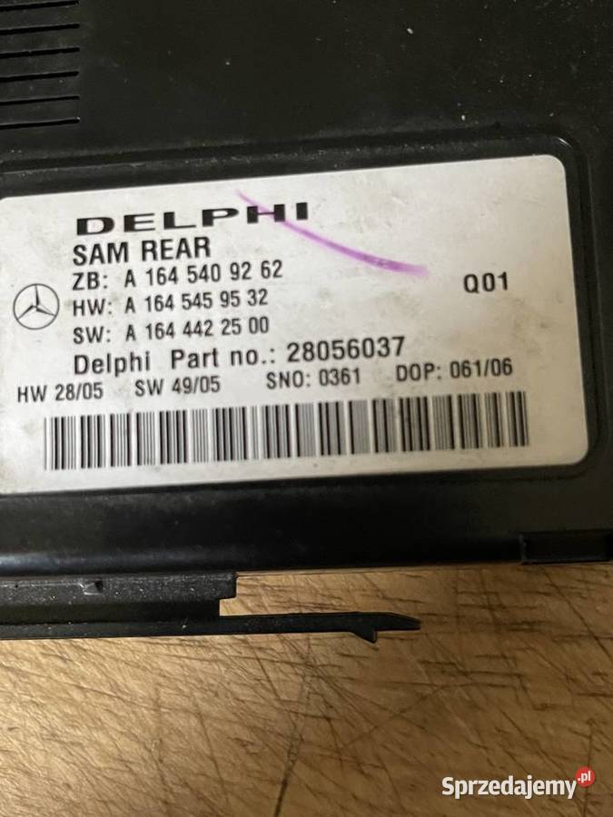 Moduł sam A1645409262 Rok produkcji 2008 Przystanki
