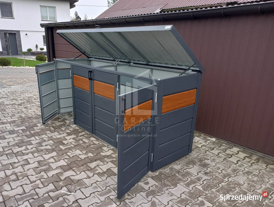 Zabudowa koszy na śmieci wiata śmietnikowa Niepołomice