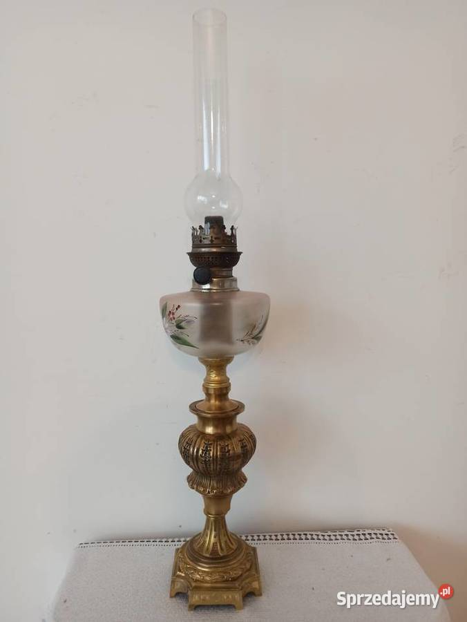 Lampa naftowa mosiądz FRancja Budzyń