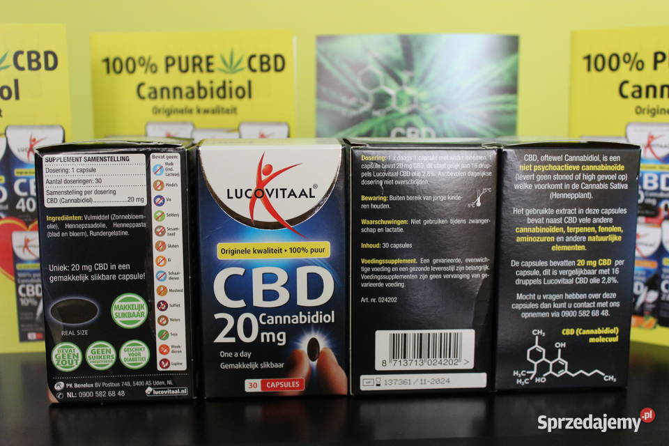 Lucovitaal Olej konopny CBD 20mg 30 kapsułek Suplementy diety