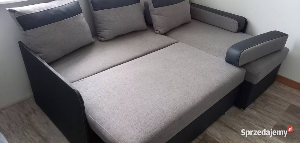 Narożnik rozkładany szary łóżko wypoczynek 210cm Małkinia Górna sprzedam