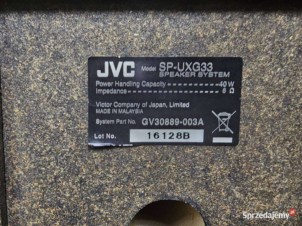 Wieża stereo JVC UXG33 wysyłka