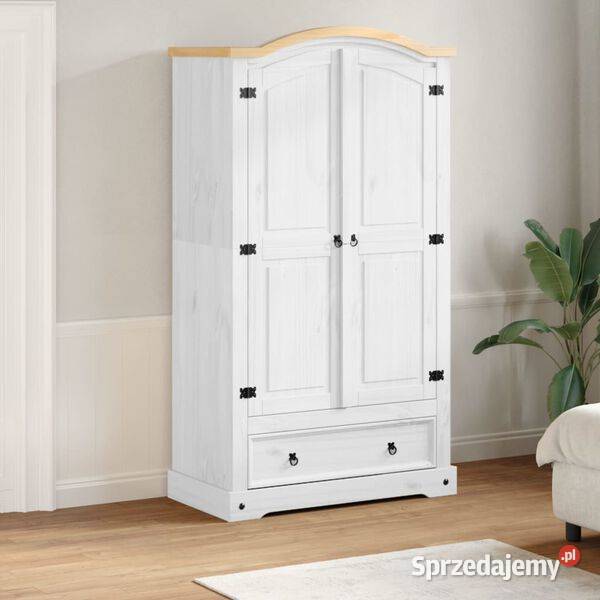 vidaXL Szafa Corona biała 102x52x186 lite drewno mazowieckie Warszawa sprzedam