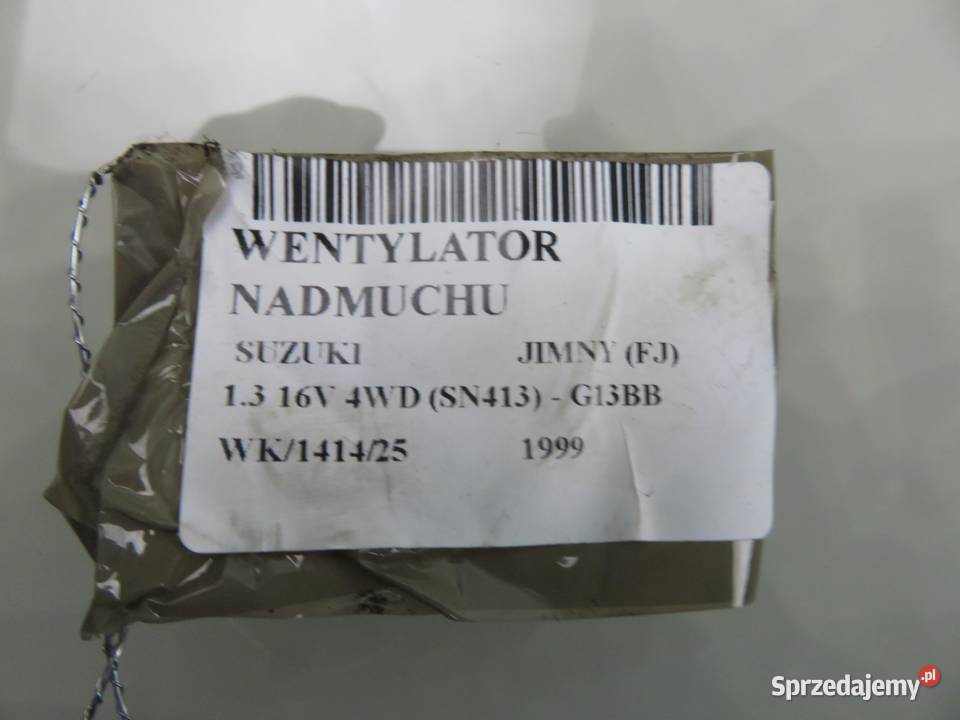 DMUCHAWA SUZUKI JIMNY FJ 1940001092 osobowe sprzedam