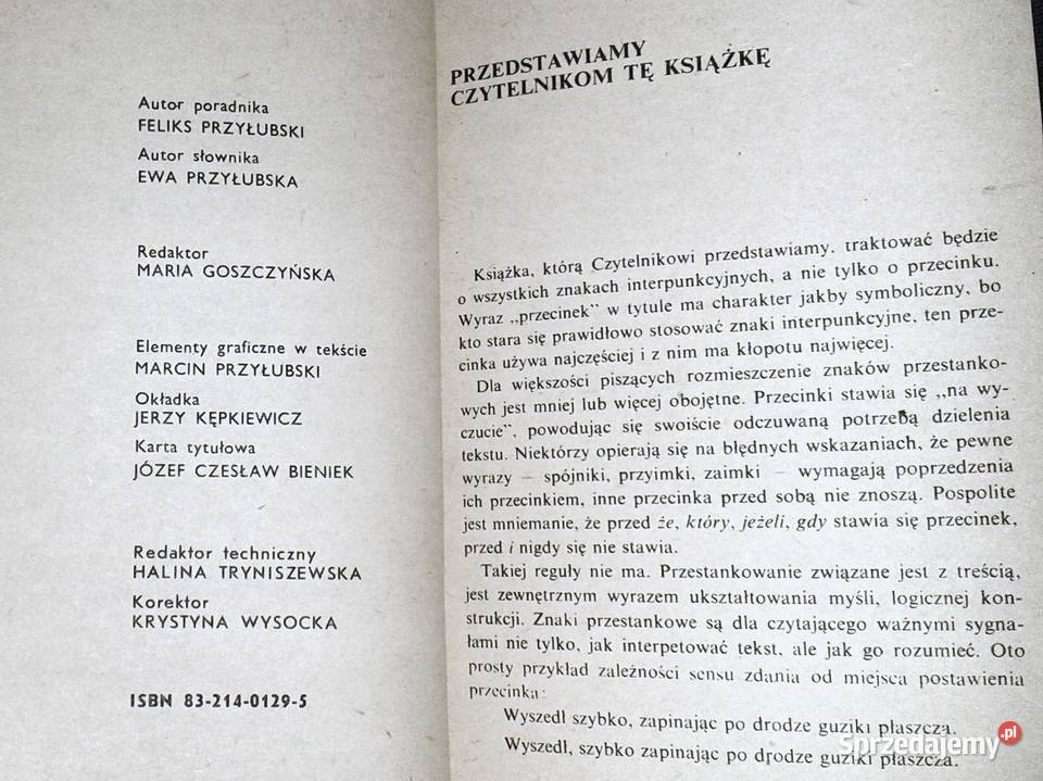 Gdzie postawić przecinek Ewa Przyłubska Feliks Rok wydania 1982