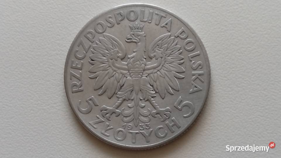 Moneta 5 zł 1933 r. Polonia. Srebro.
