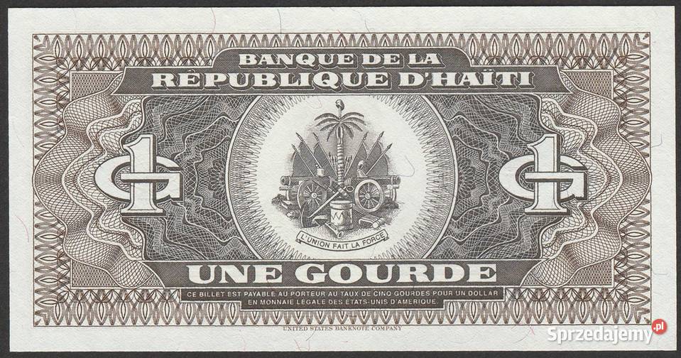 HAITI 1 GOURDES 1989 STAN BANKOWY UNC Numizmatyka