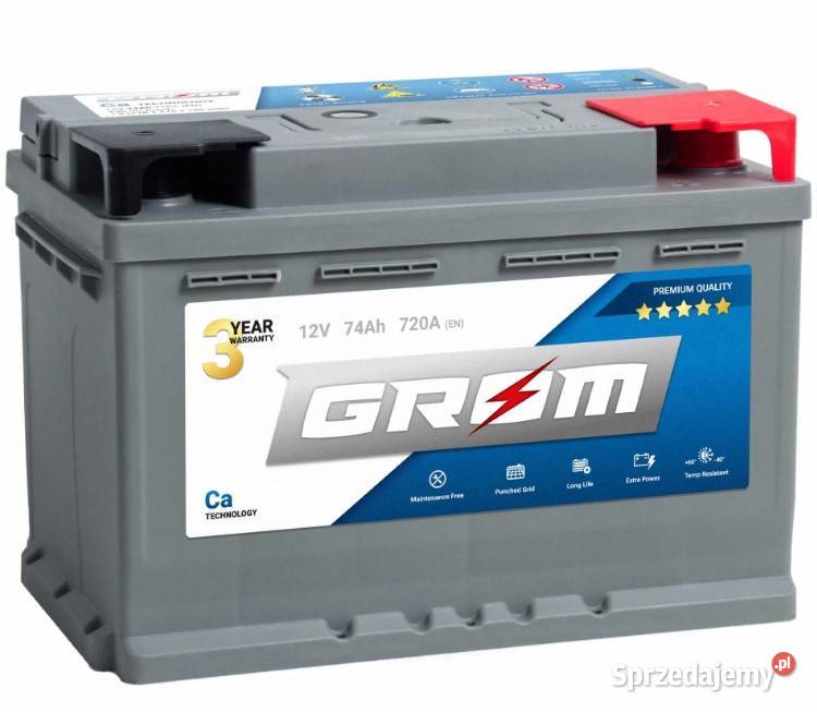 Akumulator GROM Premium 74Ah 720A EN DTR Prawy Wałbrzych
