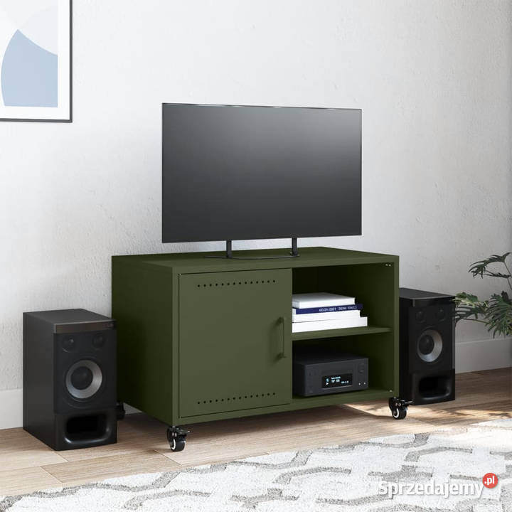 Szafka RTV oliwkowa 68x39x435 stal WM846672 Warszawa