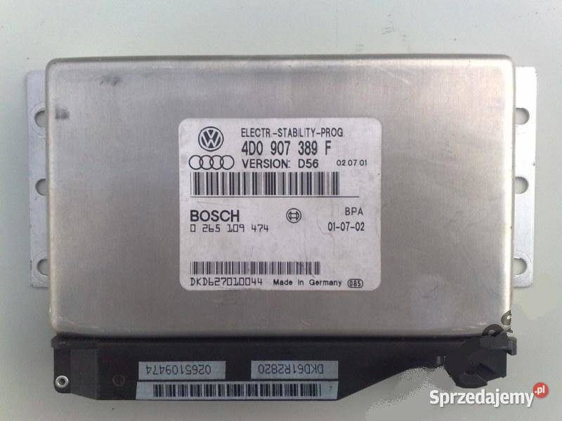 AUDI A8 D2 STEROWNIK MODUŁ ABS ESP 4D0907389F Przemęt