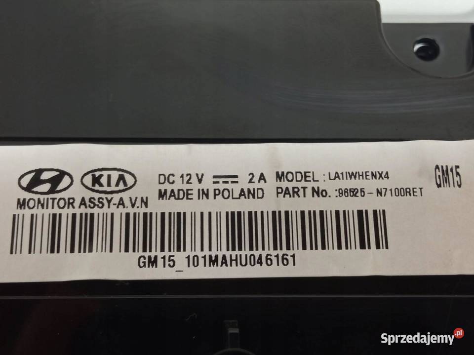 WYŚWIETLACZ 96525N7100RET Hyundai Tucson IV 2020 sprzedam