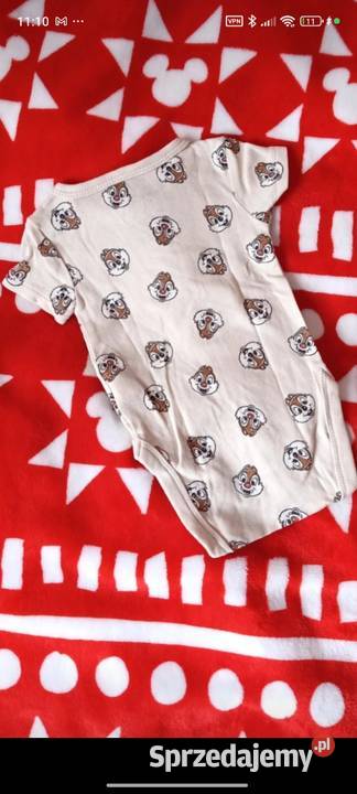 Nowy zestaw 4pak bodów Disney baby unisex żółty/złoty mazowieckie Warszawa