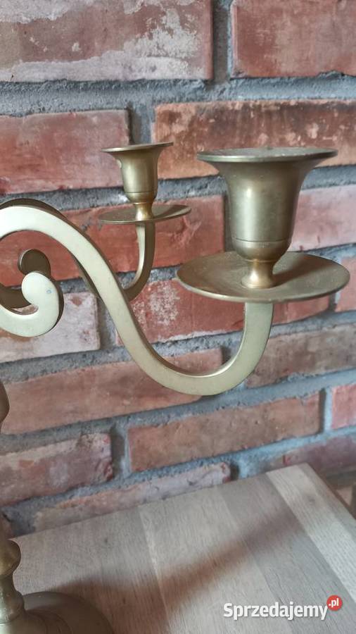 Świecznik mosiężny pięcioramienny Kandelabr 40 inny kolor Gawroniec