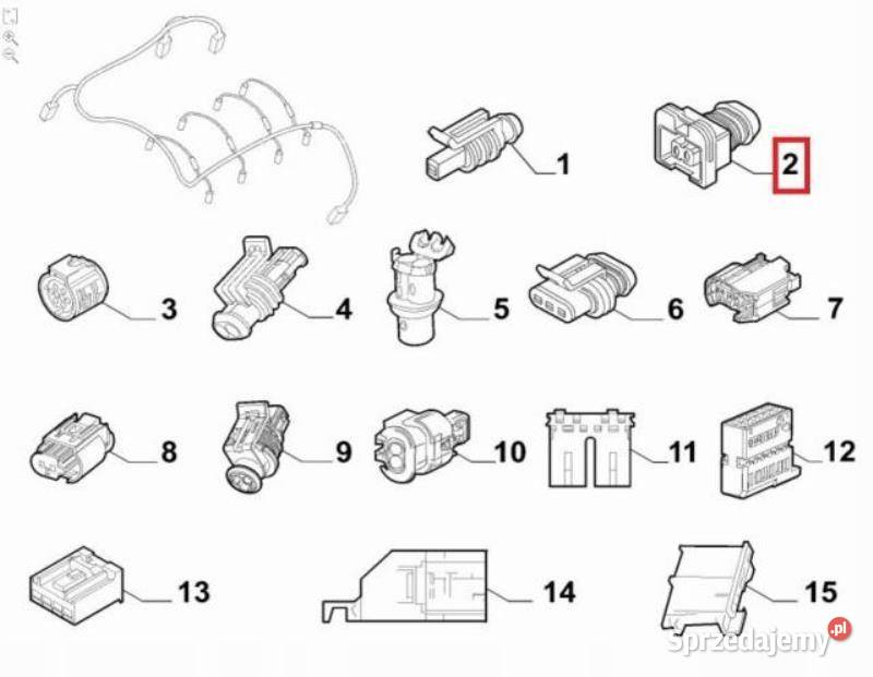 WTYCZKA KOSTKA ZŁĄCZE WIĄZKA FIAT BRAVO 0709 osobowe Materiały instalacyjne