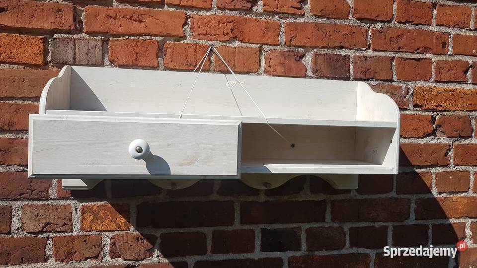 witryna drewniana bielona 30cm Białogard