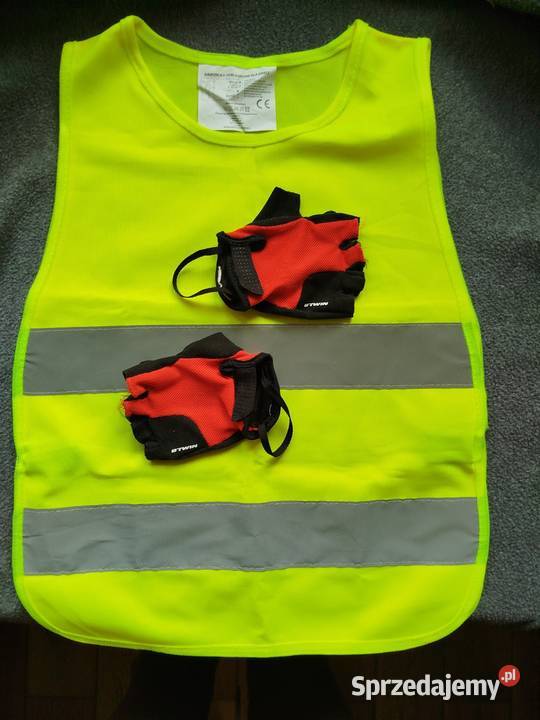 Kamizelka odblaskowa rękawiczki na rower dziecka Oświęcim