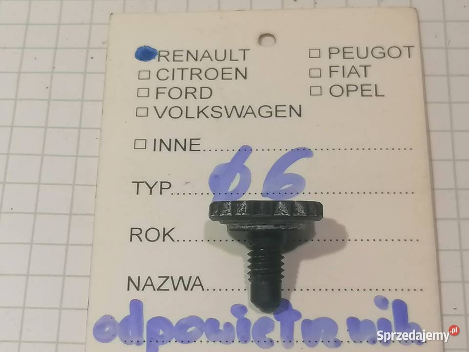 odpowietrznik plastik gwint M6M8 Citroen Peugeot Piotrków Trybunalski sprzedam