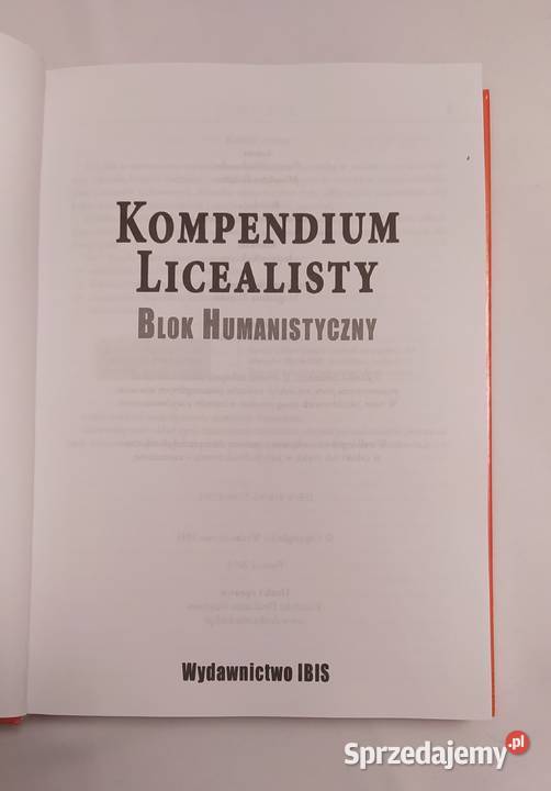 KOMPENDIUM LICEALISTY blok humanistyczny