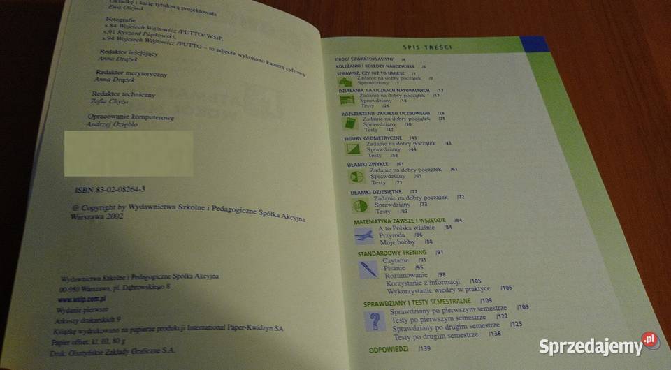 Matematyka wokół nas sprawdziany 4 Helena Gdańsk