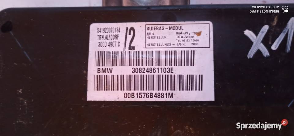 bmw e46 x5 airbag pasazera prawa lewa sztuka osobowe Imielin