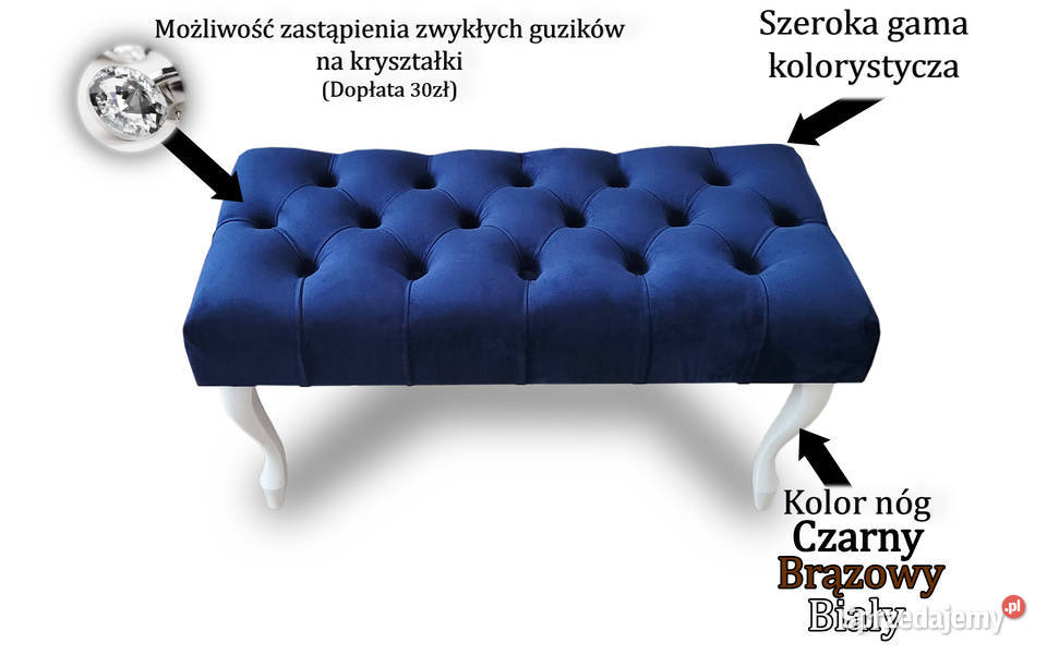 ŁawkaPufa Tapicerowana Chesterfield dolnośląskie Jelenia Góra
