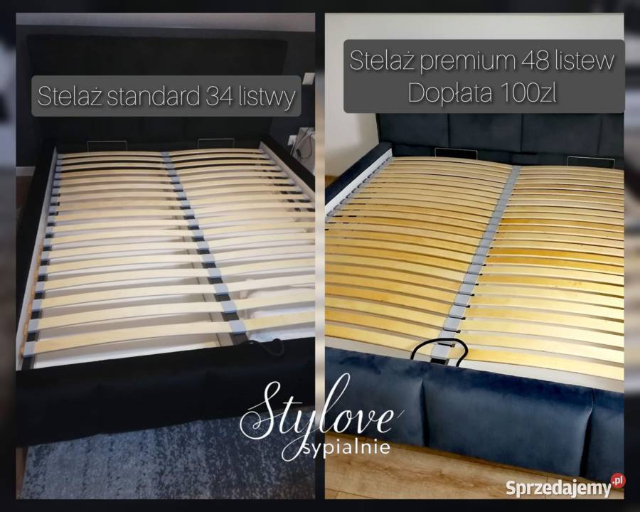 Łóżko tapicerowane Roma z pojemnikiem na pościel Ostrów Wielkopolski