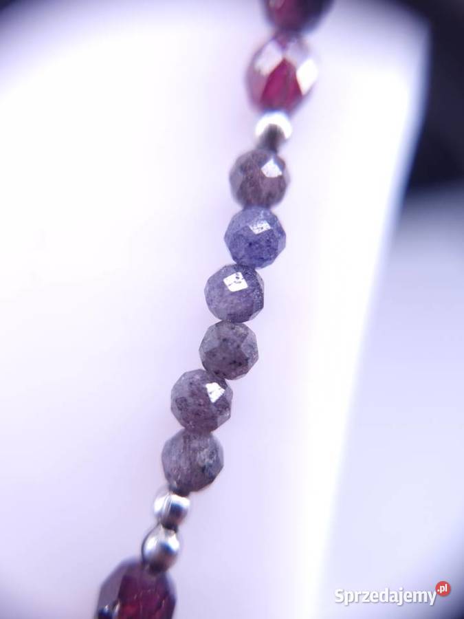 Naszyjnik Szafirowa Noc rękodzieło śląskie Rybnik sprzedam