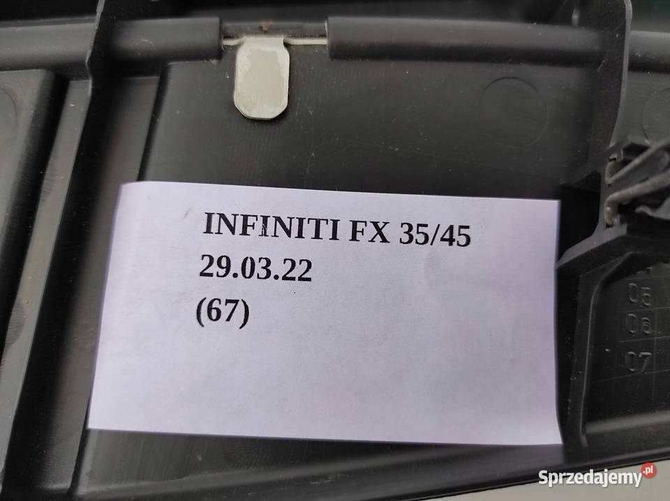 OSŁONA PASA TYŁ PROGU BAGAŻNIKA INFINITI FX35