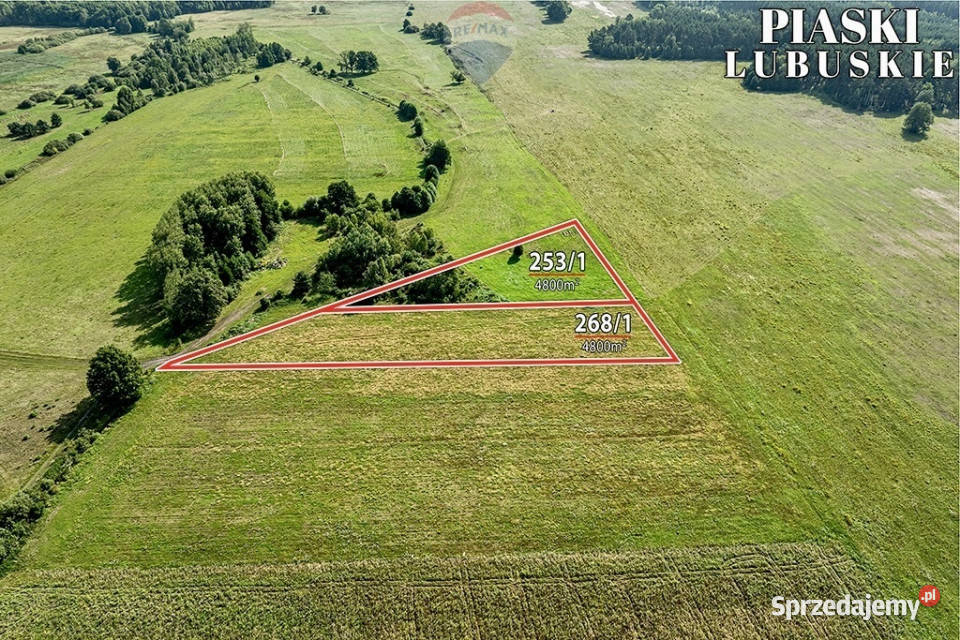 Na sprzedaż działki rolne łącznie 9600 m Piaski sprzedam