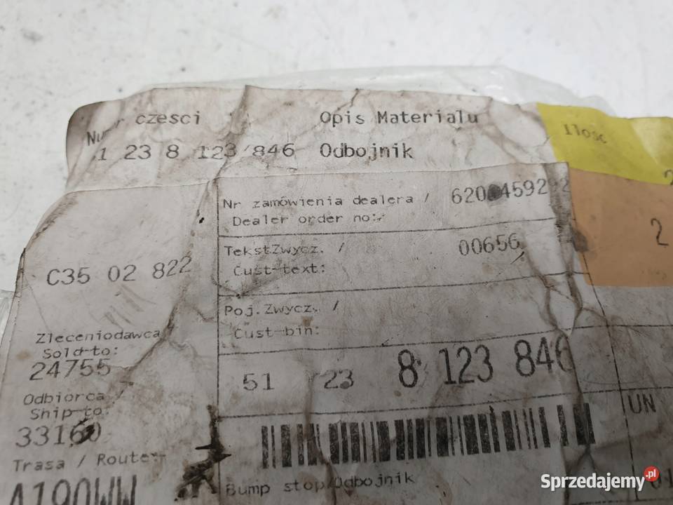 BMW E31 840 850 i ODBOJNIK LAMPY 8123846 Rudka sprzedam