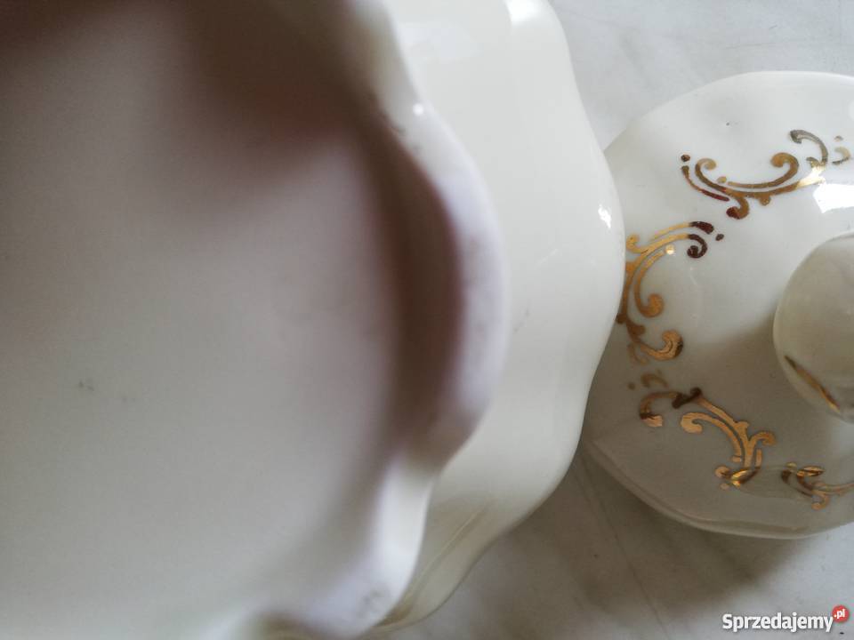 Cukiernica porcelana ecru Gorlice