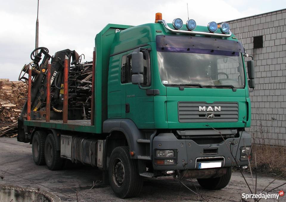 MAN TGA 33480 do drewna 6x4 żuraw LOGLIFT Łapy
