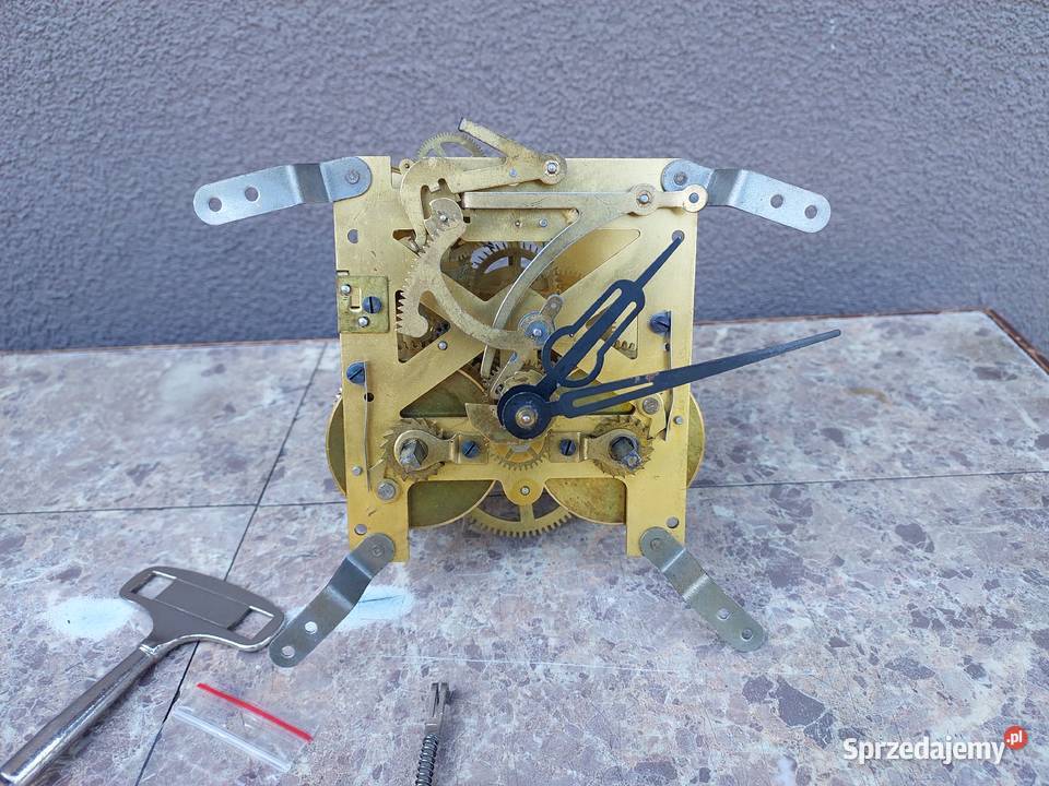 165 Zestaw mechanizm starego zegara bufetowego Tczew