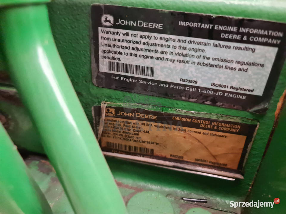 John Deere 6230 6440 Silnik Kompletny 45 L Jastrzębniki