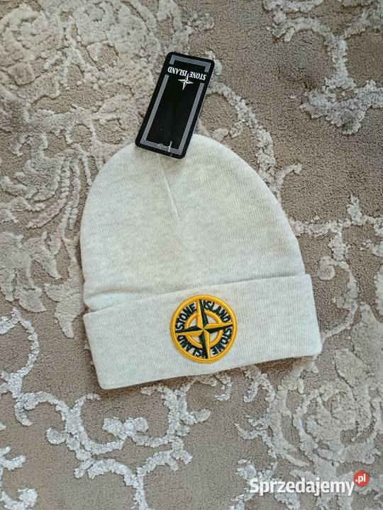 Czapka zimowa Stone Island kolor jasnoszary UNI podlaskie Białystok