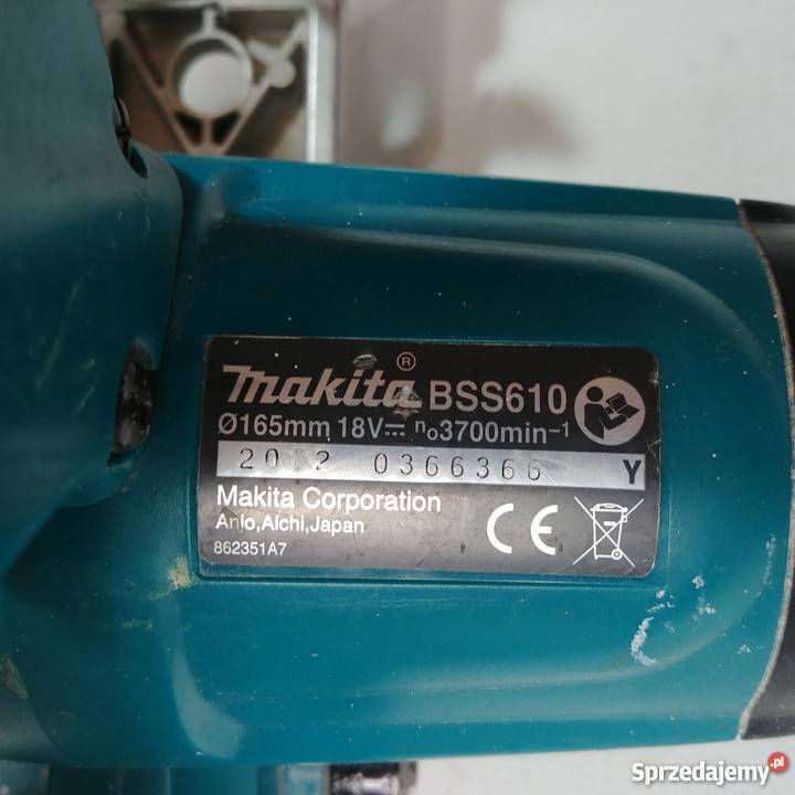 Pilarka akumulatorowa Makita BSS610 ładowarka Akumulatorowe Elektryczne