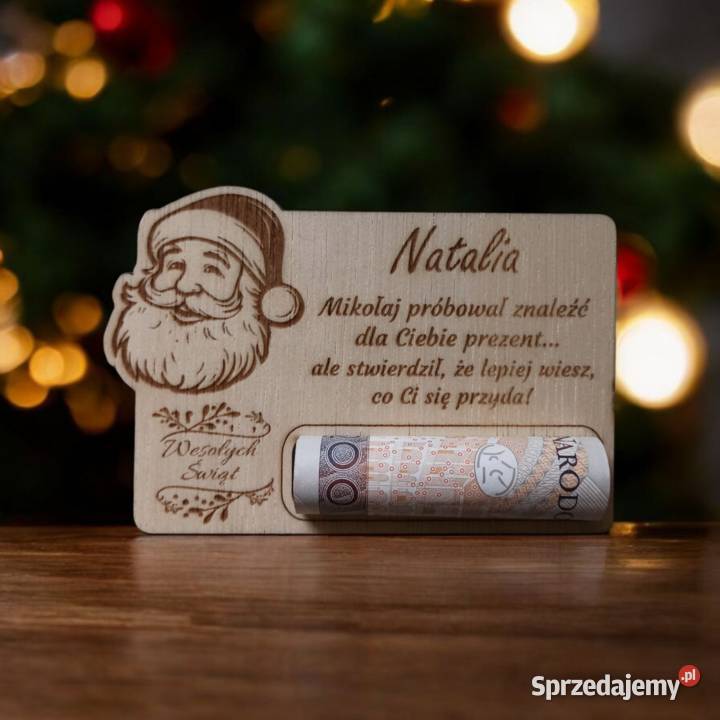Drewniany Bon Podarunkowy Prezent na Święta mazowieckie Warszawa